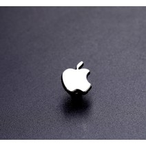 애플 악세서리 실버 브로치 애플로고 Apple직원 뱃지