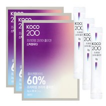 KOCO200 먹는 197달톤 저분자 국내산 콜라겐 비오틴 엘라스틴 히알루론산 코코200 스틱 파우더, 2g x 90포