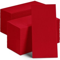 일회용 디너 냅킨 종이 30.5 x 43.2cm(12 17인치) 2겹 퀼트 컬러 결혼식 리셉션 파티 또는 이벤트용 (300 레드), 1200_Red, Red_1200