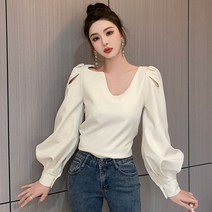 봄 물방울 펀칭 화이트 셔츠 여소중 셔츠 통근 상의