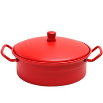 철제 솥뚜껑 미니냄비 재떨이 흡연실 피시방 야외 재털이, 미니냄비재떨이_레드, 1개