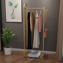고급행거 옷걸이 일반행거 1단 북유럽 스탠드형 60CM, 골드 가로 60cmX세로 45cmX높이 168cm