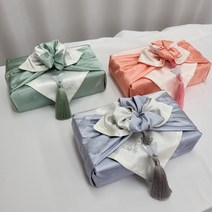 양단 겹 보자기 50 70 90 사이즈 셀프 예단포장보자기 고급선물 넥타이포장, 남보라/화이트