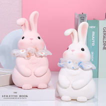 세아 토끼 저금통 귀여운 피규어 인테리어 소품 2023년 토끼띠, 블루토끼, 1개