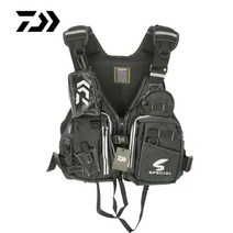 Daiwa 낚시 조끼 조절 가능 남성용 포켓 방수 플라이베이스 배낭 구명 야외 활동낚시조, 01 Black