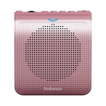 Rolton K100 미니 휴대용 라우드 스피커 음성 증폭기 마이크 USB 포함 교사 교육 회의용 TF 카드 삽입 가능, 2.Rose gold