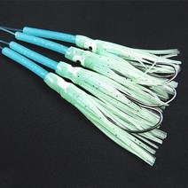 선상 갈치 꼴뚜기 채비 장축광 야광 튜브 바늘묶음 채비 8개입, L9 바늘털이 꼴뚜기 갈치채비(8개입)