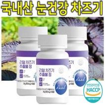 프리미엄 고농축 100% 국내산 눈건강 눈엔 차즈기 차조기 차지기 차주기 눈 피로 건조 피곤 건강 루테올린 루테인 자소엽 자엽소 잎 캡슐 환 정 분말 가루 파우더 추출물 3통, 3개