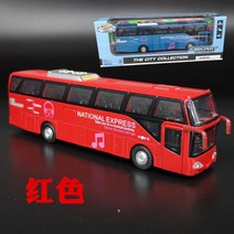 다이캐스트 새로운 5 도어 합금 이층 버스 모델 시뮬레이션 관광 승용차 장난감 자동차, 빨간색