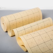 화선지 서예 종이 캘리그라피 연습지 붓 펜 글씨 작품지 한자 중국어 한지 롤 대용량, 화이트 레드라인 10x10cm
