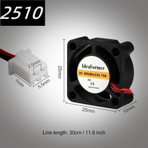 501540104020 12vamp 24v 냉각 터보 팬 브러시리스 3d 프린터 부품 압출기 용 2pin dc 쿨러 송풍기 플라스틱 팬 무료, 12v, 25mmx25mmx10mm