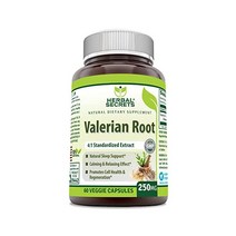 멀티비타민 허브 비법 발레리안 추출물 250mg 4:1 추출물 60개의 베지 캡슐 - 휴식 차분하고 고요한 수면 지원* 세포 재생을 촉진합니다