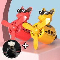 도그독 에어휠 [1+1세트] 차량용 방향제, 에어휠 푸들(핑크) x2개, 그린민트 X 2개