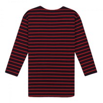 DRIFE 3 4 BORDER TEE NAVY RED