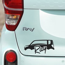 디엑셀 기아 레이 서페이스 데칼 우측용, 딥그레이, 1개