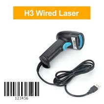 무선바코드스캐너 pda 무선 2D QR 바코드 스캐너 1D 2d 블루투스 USB 리더 PDF417 데스크탑, 01 H3 Wired Laser