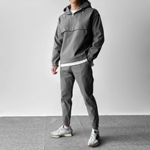 [S~4XL 빅사이즈] 사계절 남자 남성 후드 아노락 조거 트레이닝 세트 - 4color
