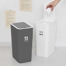 네이쳐리빙 원터치 인테리어 휴지통 9L, 상세설명 참조, 화이트BL