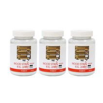 노루 우드 스테인 250ML 3개 / 원목 식탁 코팅 나무칠 데크칠 방부목 오일 목재니스, 투명