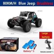 RC카 키덜트 신제품 브러시리스 고속 4WD 원격 제어 차량 1:16 전체 규모 전문 등반 RC 모델 경쟁 오프로, 06 16103-Blue-3B