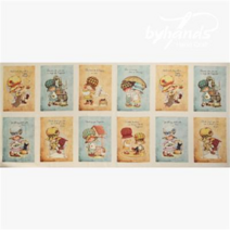 캐릭터 빈티지 하프 린넨원단 보니보넷 시리즈, 혼합색상