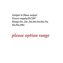미터 초음파 레벨 액체 센서 송신기, DC24V 1-10m 4-20MA