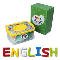 플라팜 글자블록 글자블럭 케이스형 레고호환블록, 영어 글자블럭세트(130pcs+케이스)