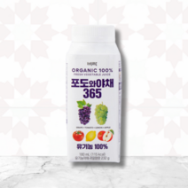 비락 유기농100% 포도와야채365 180ml 24개, 야채음료 180ml 24개입