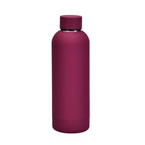 텀블러 스포츠 물컵 컵 스트레이트 컵 스테인리스 주전자, 500ml, 자홍색