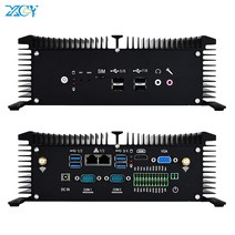 미니PC 팬리스 XCY-팬리스 산업용 미니 PC i7 8550U i5 8250U 듀얼 이더넷 GPIO RS232/422/485 Wi-Fi 4G LTE HDMI VGA 8xUSB 윈, [04] NO RAM NO SSD, [02] Intel Core i7-7500U
