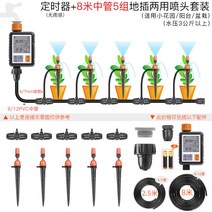 자동 화분 물주기 급수기 타이머 화초 급수 시스템 스마트 급수식 플렌테리어, 타이머+플러그 듀얼 노즐 5세트 개