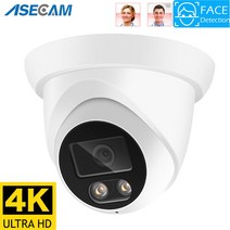 홈캠거치대 8MP 4K IP 카메라 실외 얼굴 감지 오디오 듀얼 라이트 H.265 Onvif CCTV 메탈 돔 POE 감시 보안, 01 4MP POE AI Camera_02 3.6mm