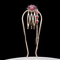 모아콤 보테스틱 sts004 라인 - 자개꽃 (골드) 수공예 머리핀 특허상품 한복머리 뒤꽂이 머리고정 당고 만두 똥머리 혼주 헤어장식