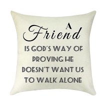 가족을 위한 최고의 선물 농가 베개 커버 집들이 선물 새로운 집주인 엄마 아빠 조부모에게 주는 장식용 면 리넨 쿠션 소파용 45.7 x 45.7cm(18 18인치), Off-white 3