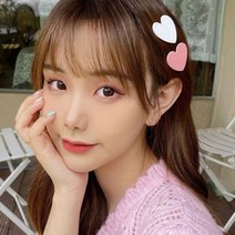 PKFARM 파스텔 컬러 하트 헤어 머리핀 3P 헤어 악세사리 러블리 머리핀