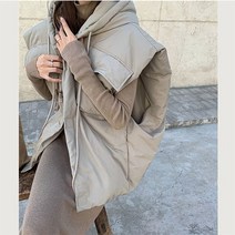 쏘앤굿 박시 오버핏 웰론 가벼운 따뜻한 겨울 패딩 조끼