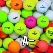 초보자용 연습볼 로스트볼, 50개, 일반브랜드 무광볼(비비드) A- 컬러혼합