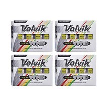 Volvik 골프공 볼빅 뉴 비비드 3피스 하이 가시성 무광 마감 컬러 4 다스 48볼, 4 Dozen, Yellow