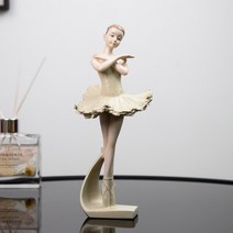 크리에이티브 큐티 발레 걸 소녀 장식 레진 홈 장식 방 테이블 장식 선물, 05. 베이지색