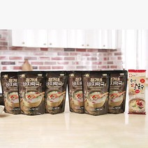 [TV홈쇼핑 정품] 고창 정가네 바지락국 칼국수 조개탕 500g * 6팩 + 칼국수면 1팩, 6개