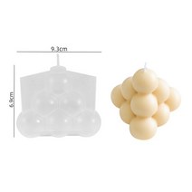 향초만들기큐빅 버블 볼 아로마 양초 실리콘 몰드 기하학적 원형 에폭시 석고 DIY 수제 비누 홈 데코, 09 Triangular Tower-S