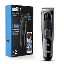 Braun Hair Clippers 시리즈 5 5350 남성용 헤어 클리퍼 17가지 길이 설정이 있는 가정용 헤어 클립 메모리 안전 잠금 리콜 설정 포함 매우 날카로운 블레, Hair Clippers w/ 9 Length Sett
