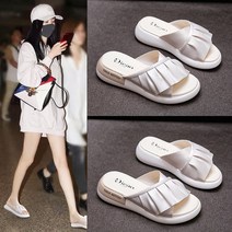 COSYEVNO 여름 여성 일자 슬리퍼 비치 샌들