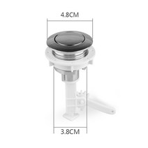 유통기한 수동 날인기 화장실 물 탱크 원형 밸브로드 38mm 단일 푸시 버튼 수조 욕실 악세사리