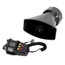 사이렌 싸이렌 앰프 차량용 보안 순찰 시스템 말하는 스피커 12V 100W 범용 자동차 트럭 시끄러운 소리 경고 알람 경적, [01] 다크 그레이