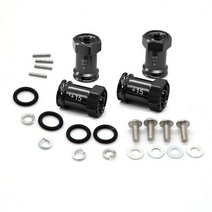 GPM ERV010 및 15mm 휠 육각 어댑터 세트 RC 자동차 TRX 1/16 Mini E Revo 와이드 바디 낮은 무게 중심 결합기, [06] Black