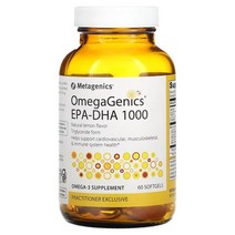 메타제닉스 오메가제닉스 EPA-DHA 1000 천연 레몬 소프트겔 60개 Metagenics 327008, 120 개
