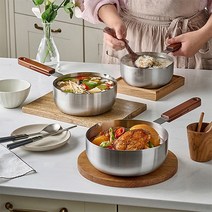 에비히슈테른 레카 우드핸들 통삼중 냄비 3size, 18cm