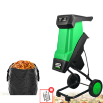 잔가지 낙엽 파쇄기 목재 분쇄기 농기계 소형 과수원, 2400W 분기 분쇄기