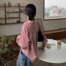 환승연애 10회 출연자 스타일 셔츠 퍼프 소매 루즈핏 컬러 블라우스 출근복 캐쥬얼 상의